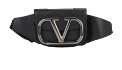 VLogo Belt Bag, Leather, Black, MII, DB, 2*